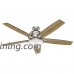 Hunter 54172 60" Donegan Ceiling Fan with Light  Brushed Nickel - B01CDFZM0W